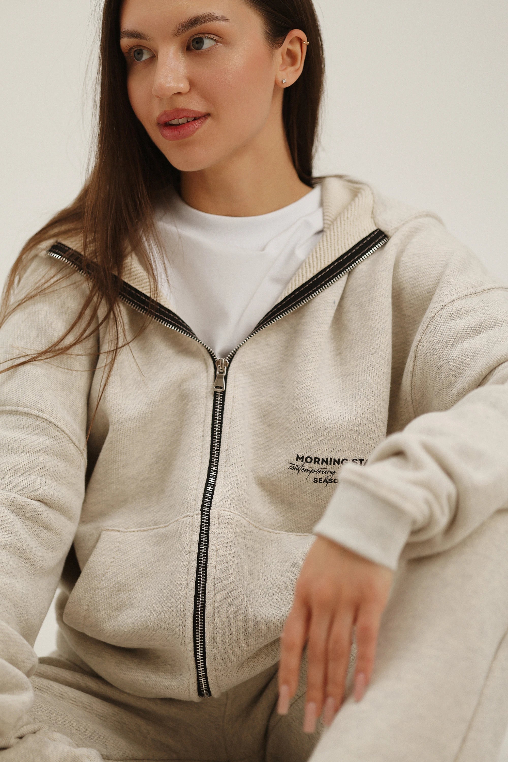 Зіп-худі Morning Star MS Cross Бежевий Меланж