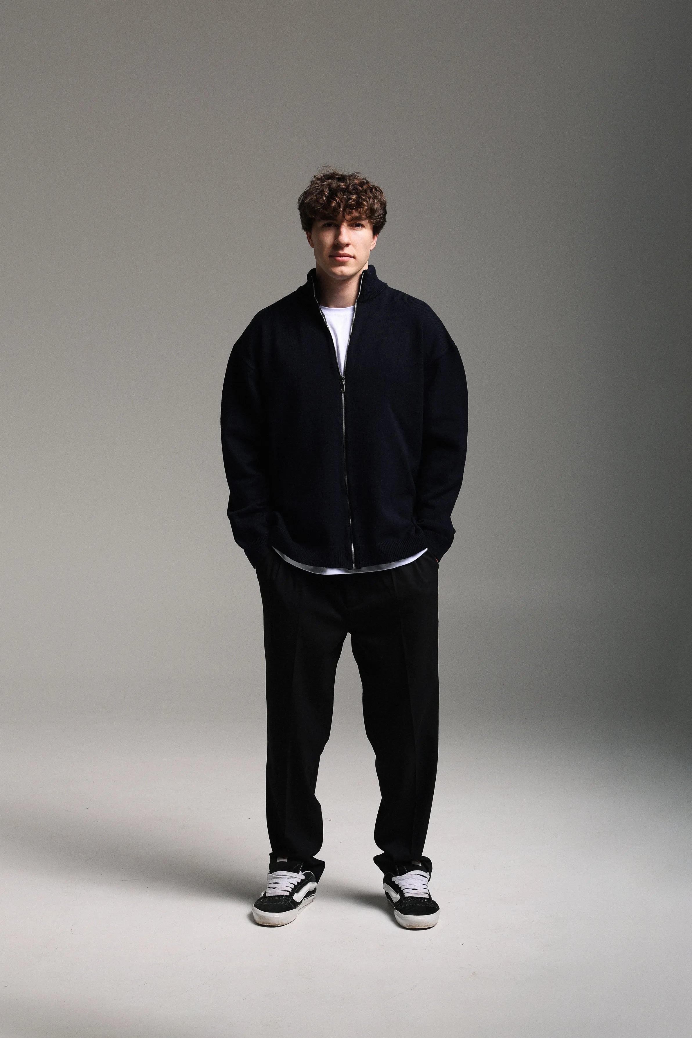 Кардиган Morning Star на металевому замку - темно - синій Manchester - Morning Star: Бренд чоловічого одягу