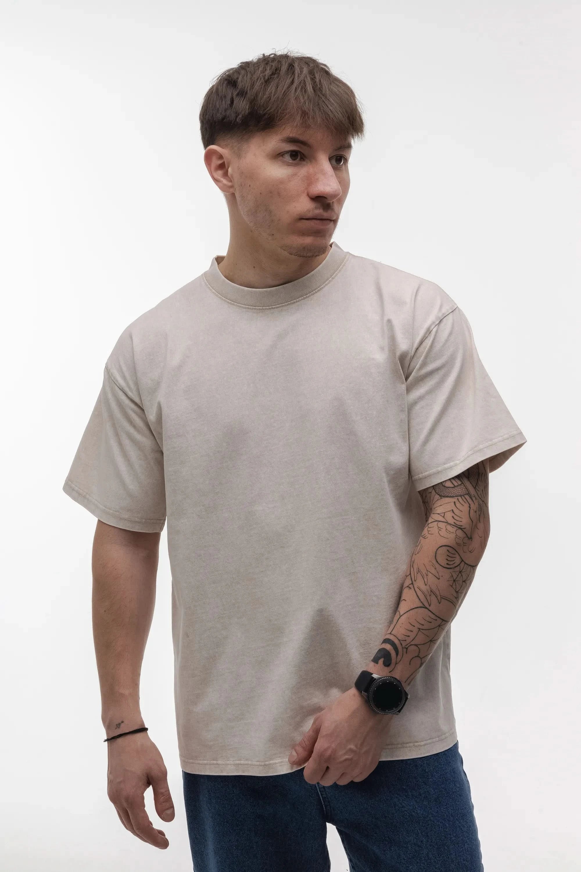 Vintage モリンフェンTシャツ　mtg Shirt XL Morinfen Футболка MS Washed Beige | Morning Star: Бренд чоловічого одягу