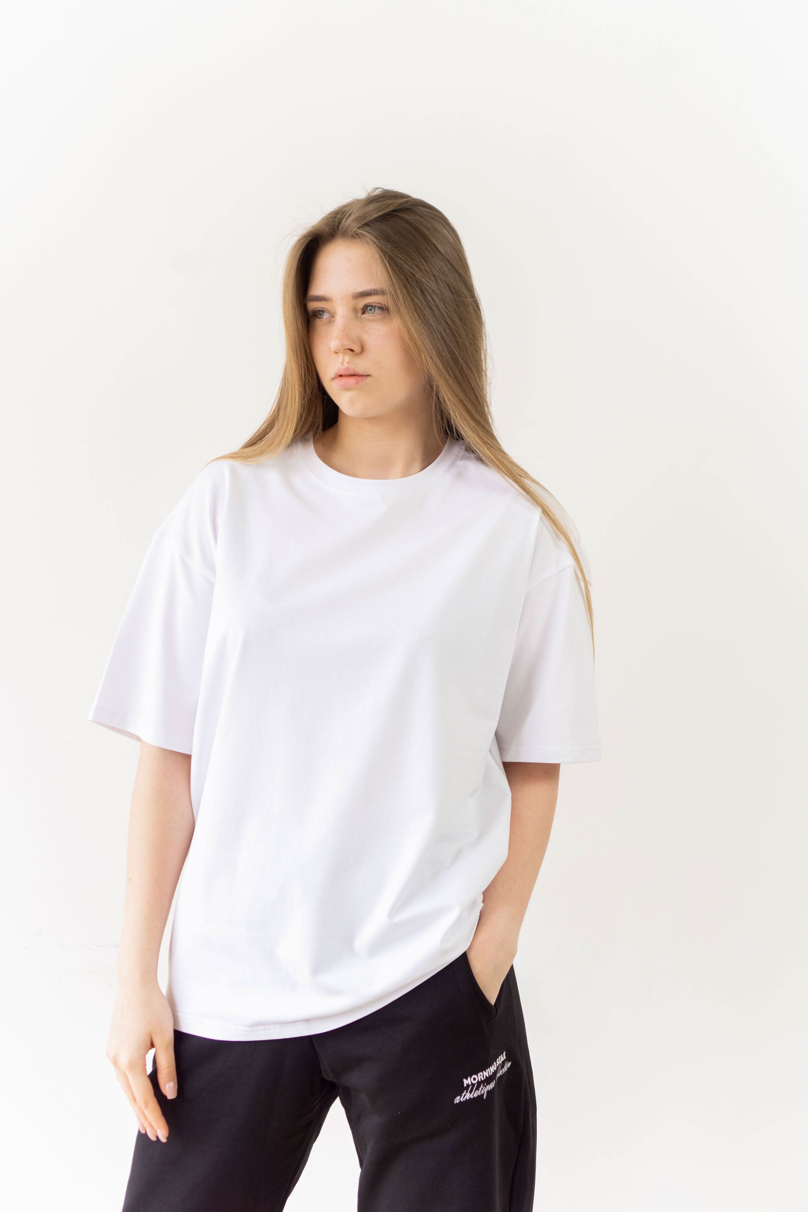 T-shirt White Oversized Morning Star - Morning Star: Бренд чоловічого одягу