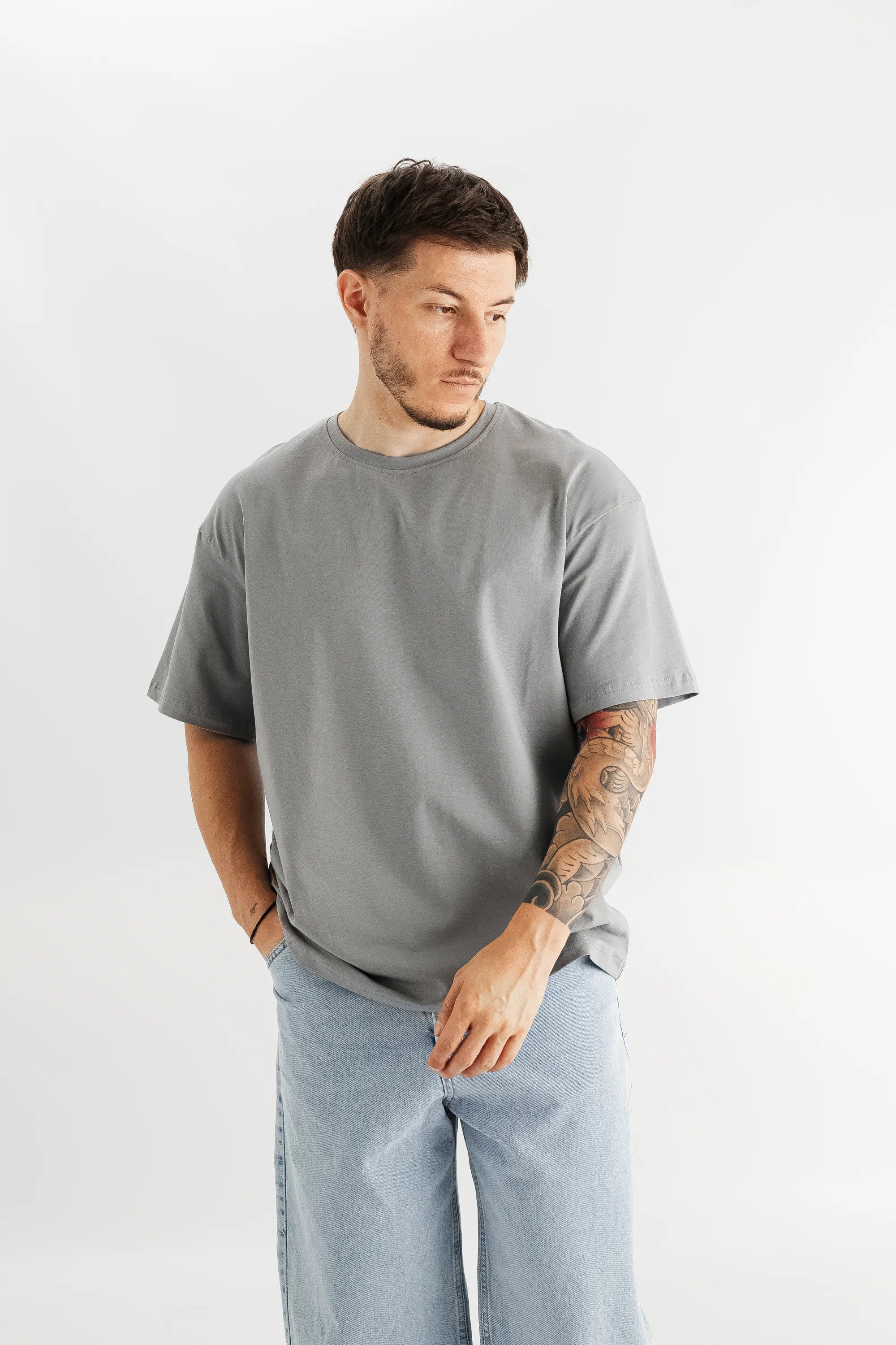 Футболка Morning Star Oversized сіра - Morning Star: Бренд чоловічого одягу