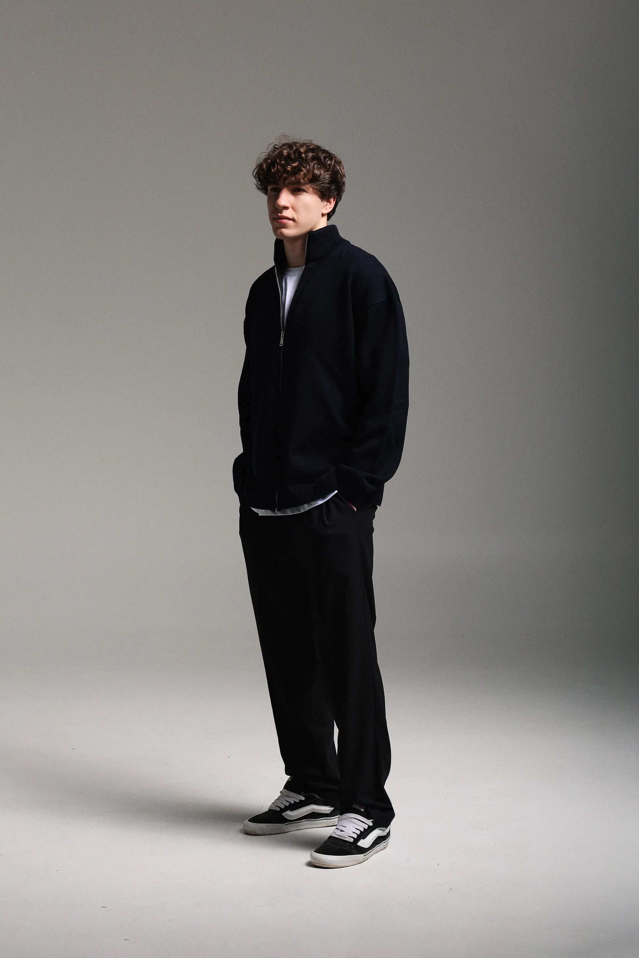 Кардиган Morning Star на металевому замку - темно - синій Manchester - Morning Star: Бренд чоловічого одягу