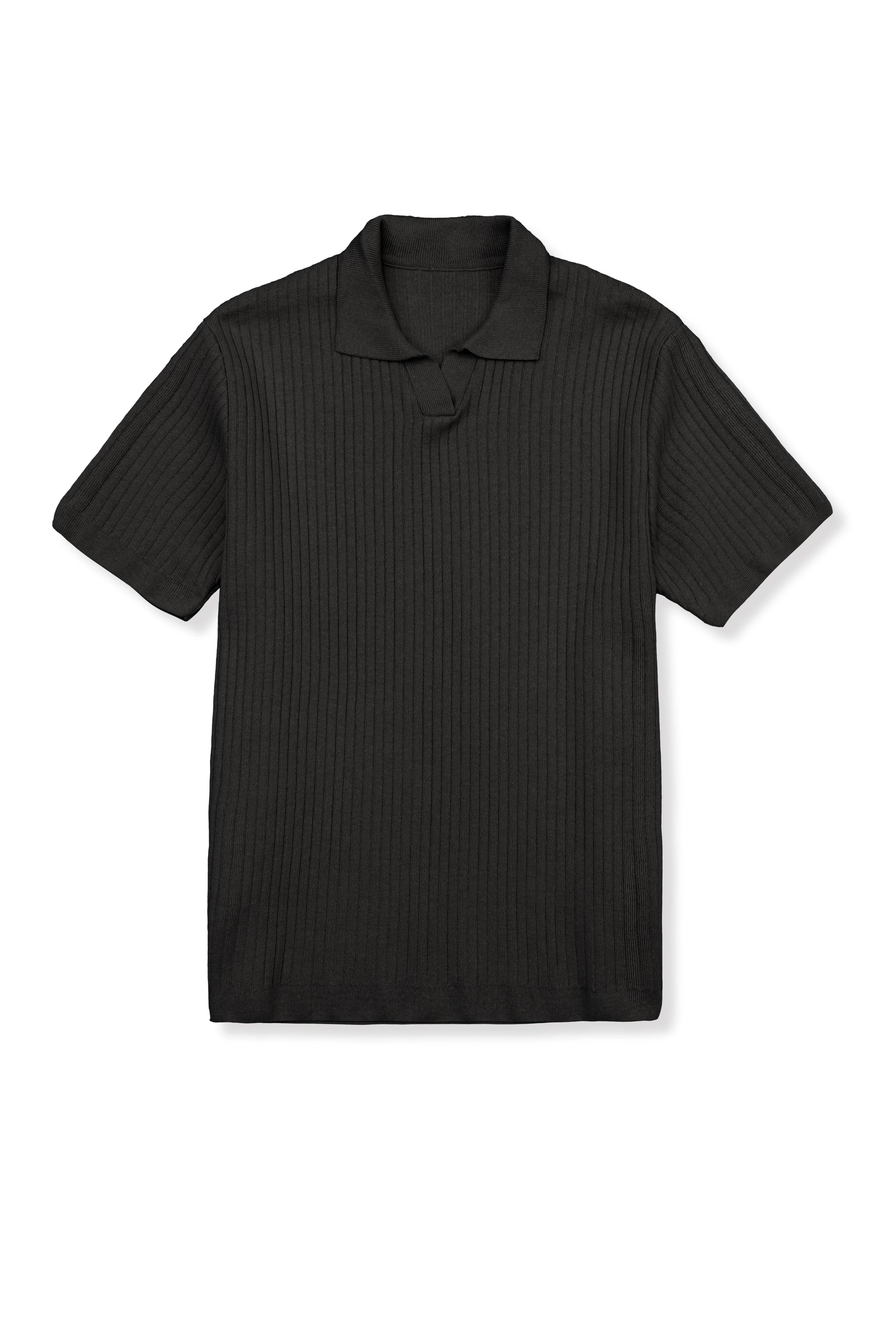 Knitted Polo Black Morning Star - Morning Star