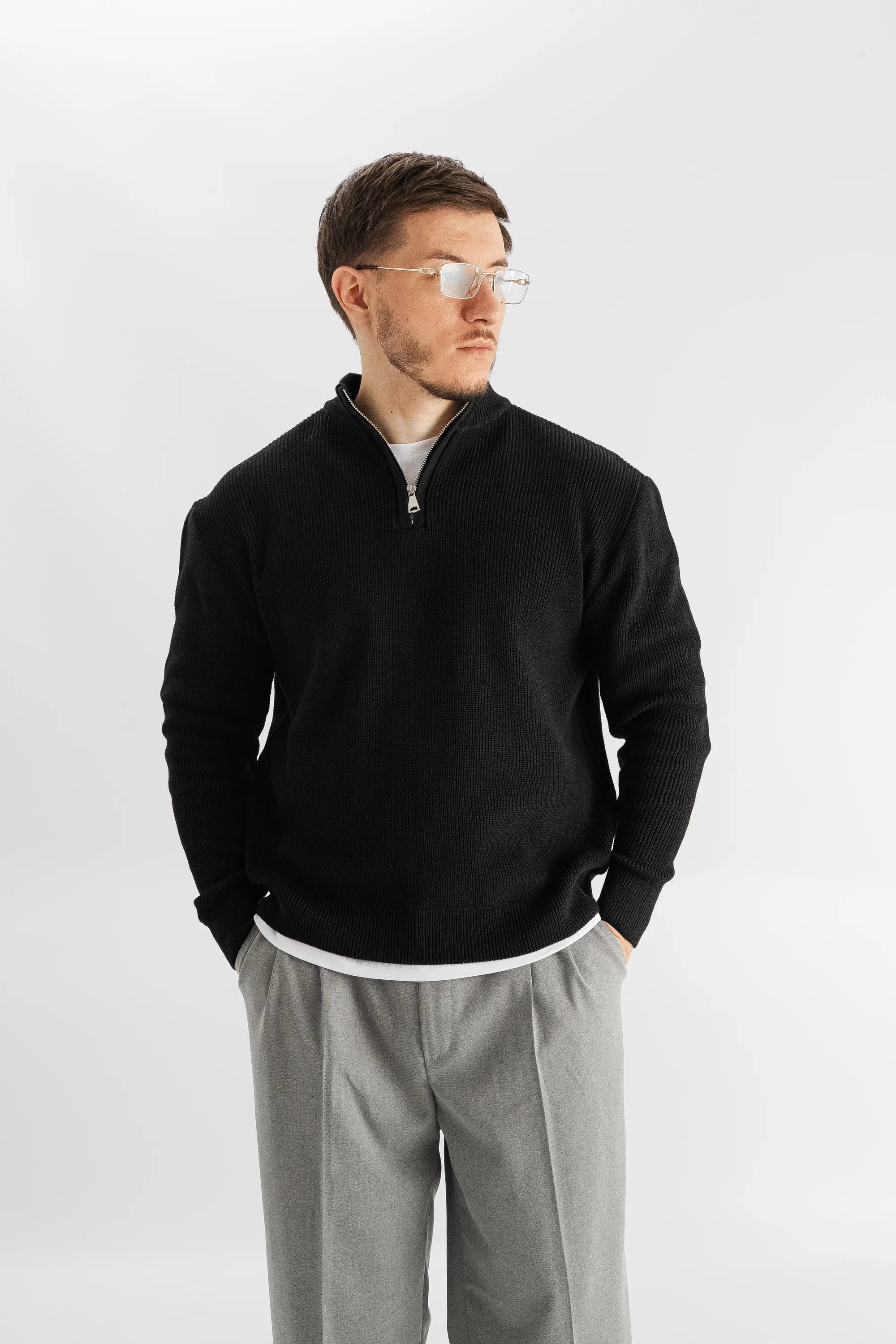 Комплект Morning Star Светр ZIP Black + Брюки Amsterdam Grey - Morning Star: Бренд чоловічого одягу