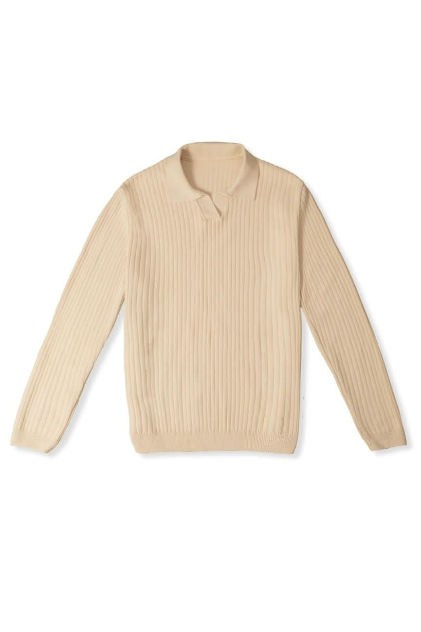 Long Sleevee Polo Morning Star Beige - Morning Star