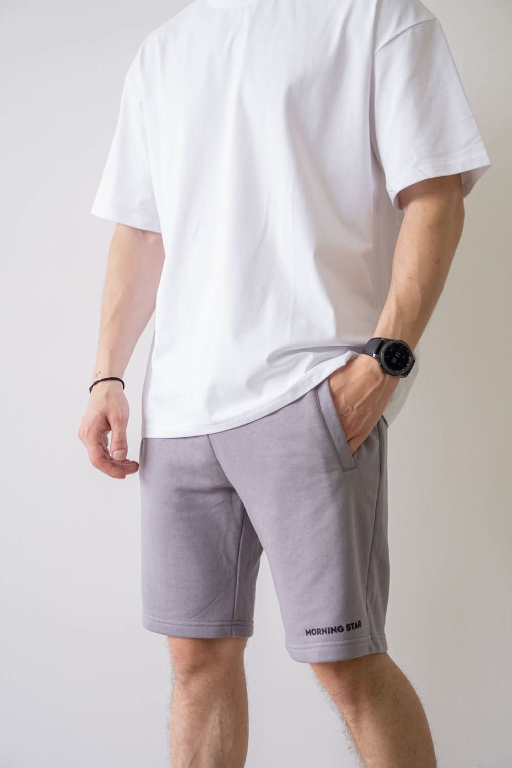 Shorts Morning Star Cotton Grey - Morning Star