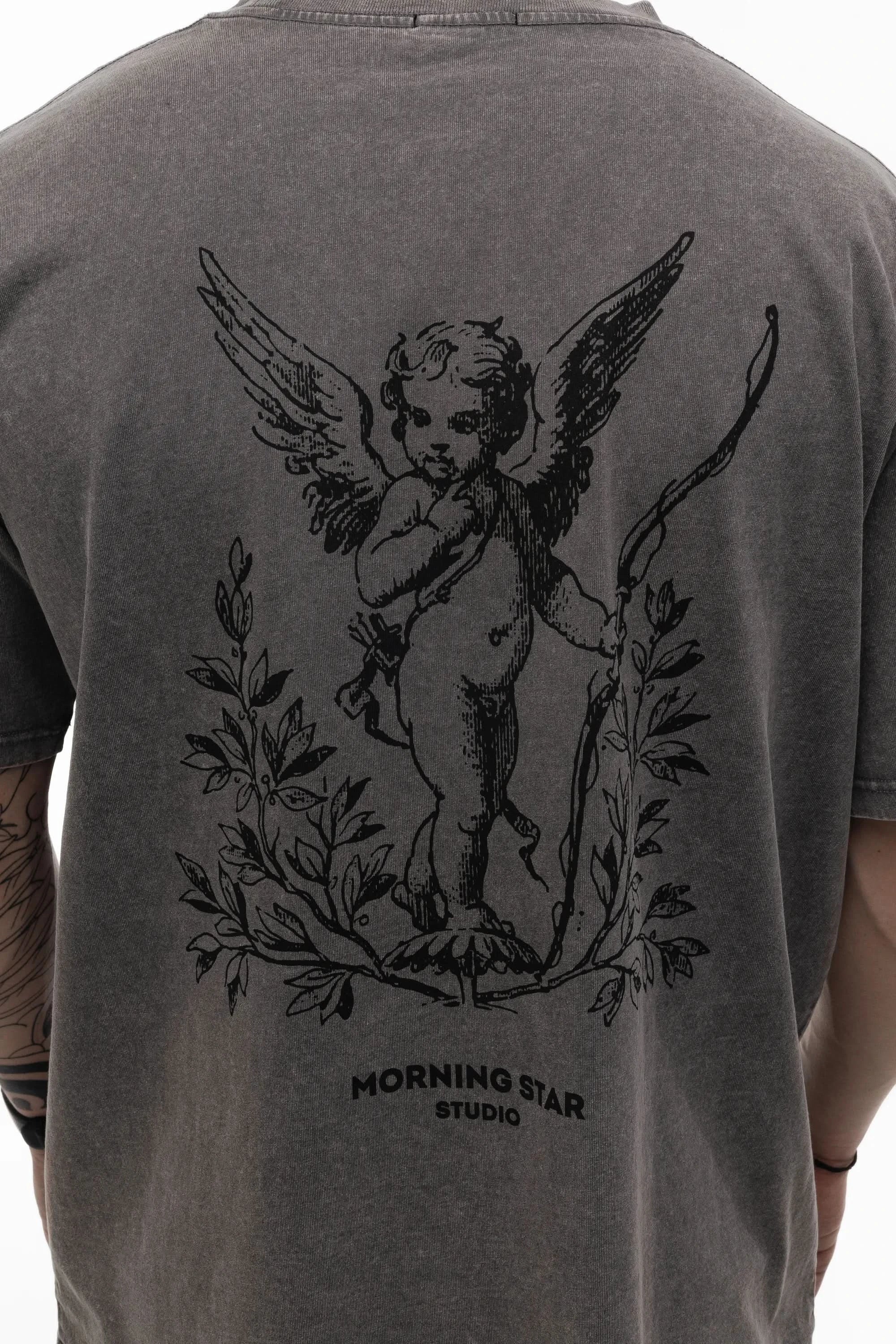 T-shirt Angel Washed Gray - Morning Star