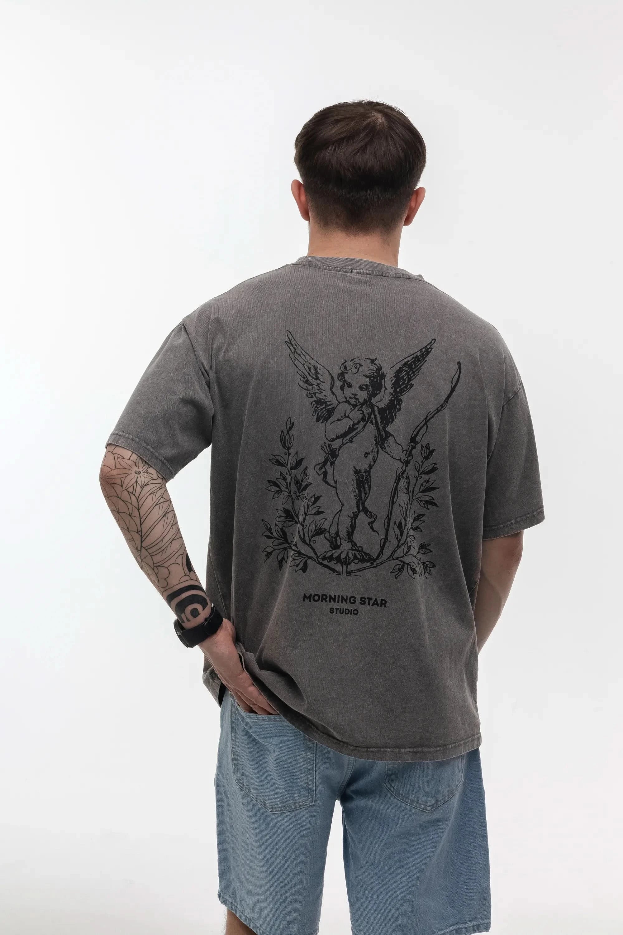 T-shirt Angel Washed Gray - Morning Star