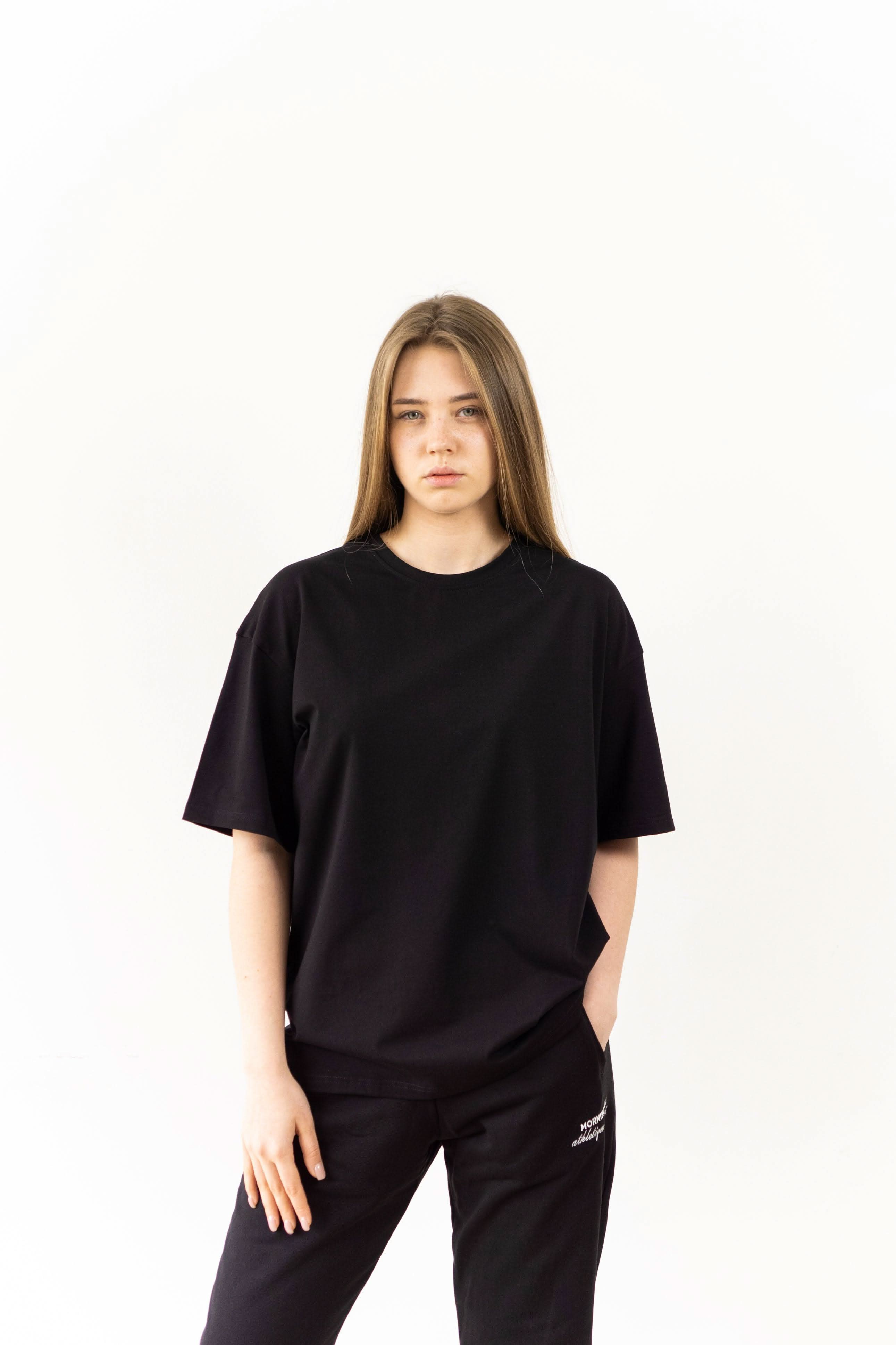 T-shirt Black Oversized Morning Star - Morning Star