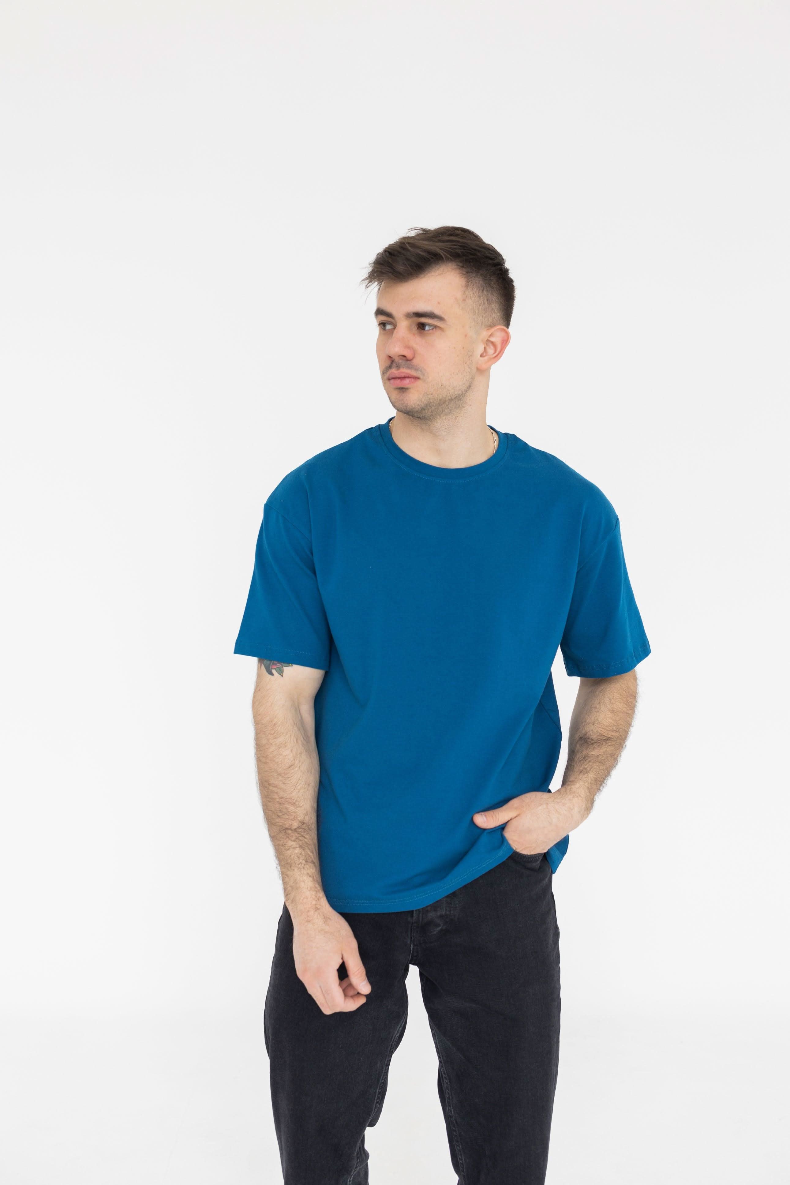 T-shirt Blue Oversized Morning Star - Morning Star: Бренд чоловічого одягу