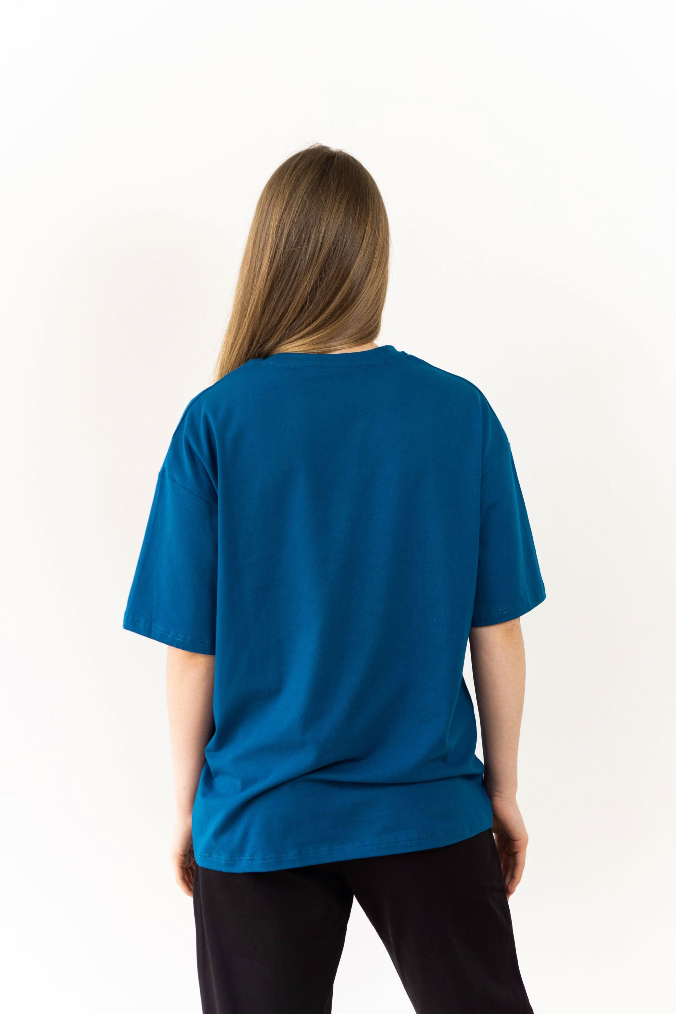 T-shirt Blue Oversized Morning Star - Morning Star