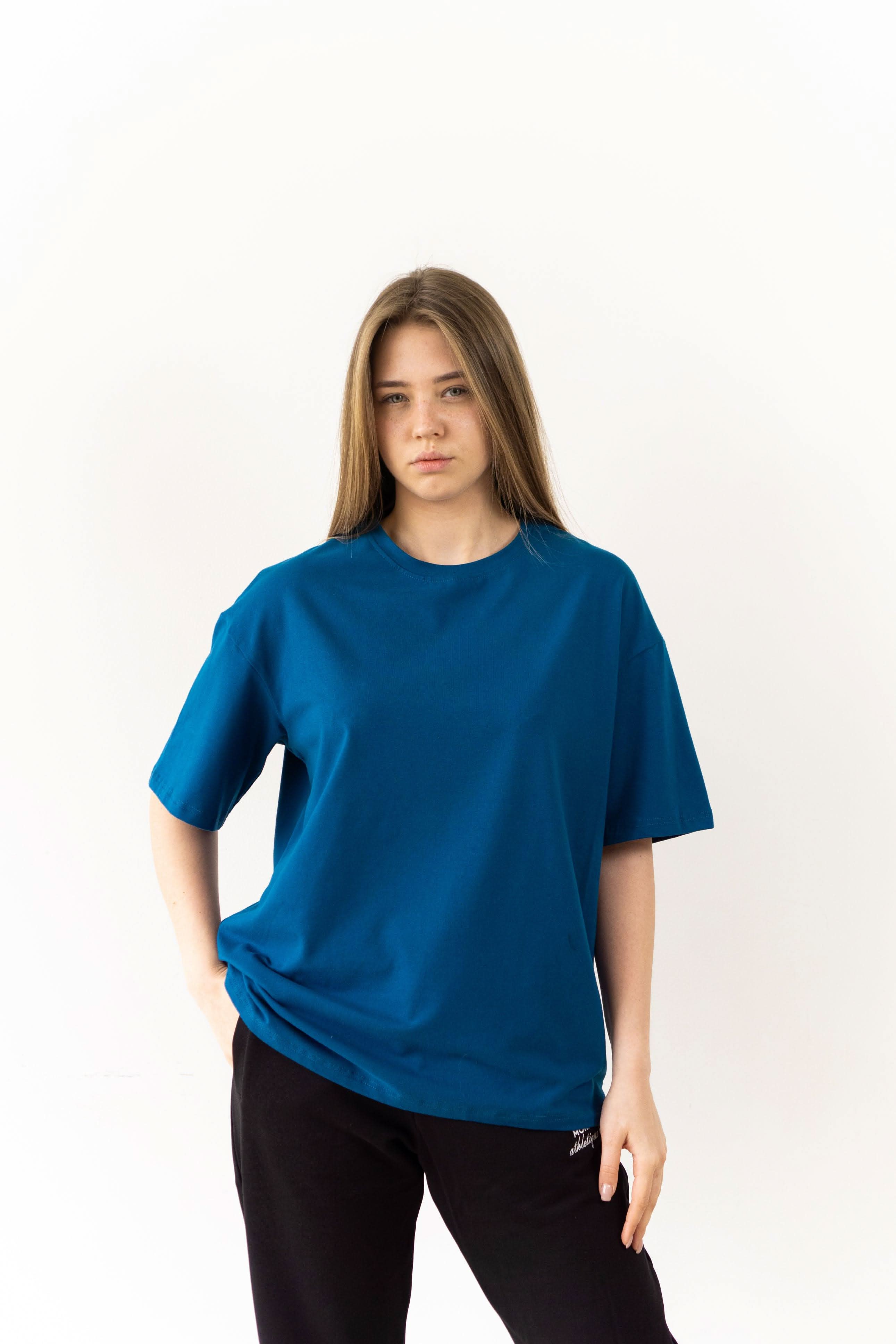 T-shirt Blue Oversized Morning Star - Morning Star