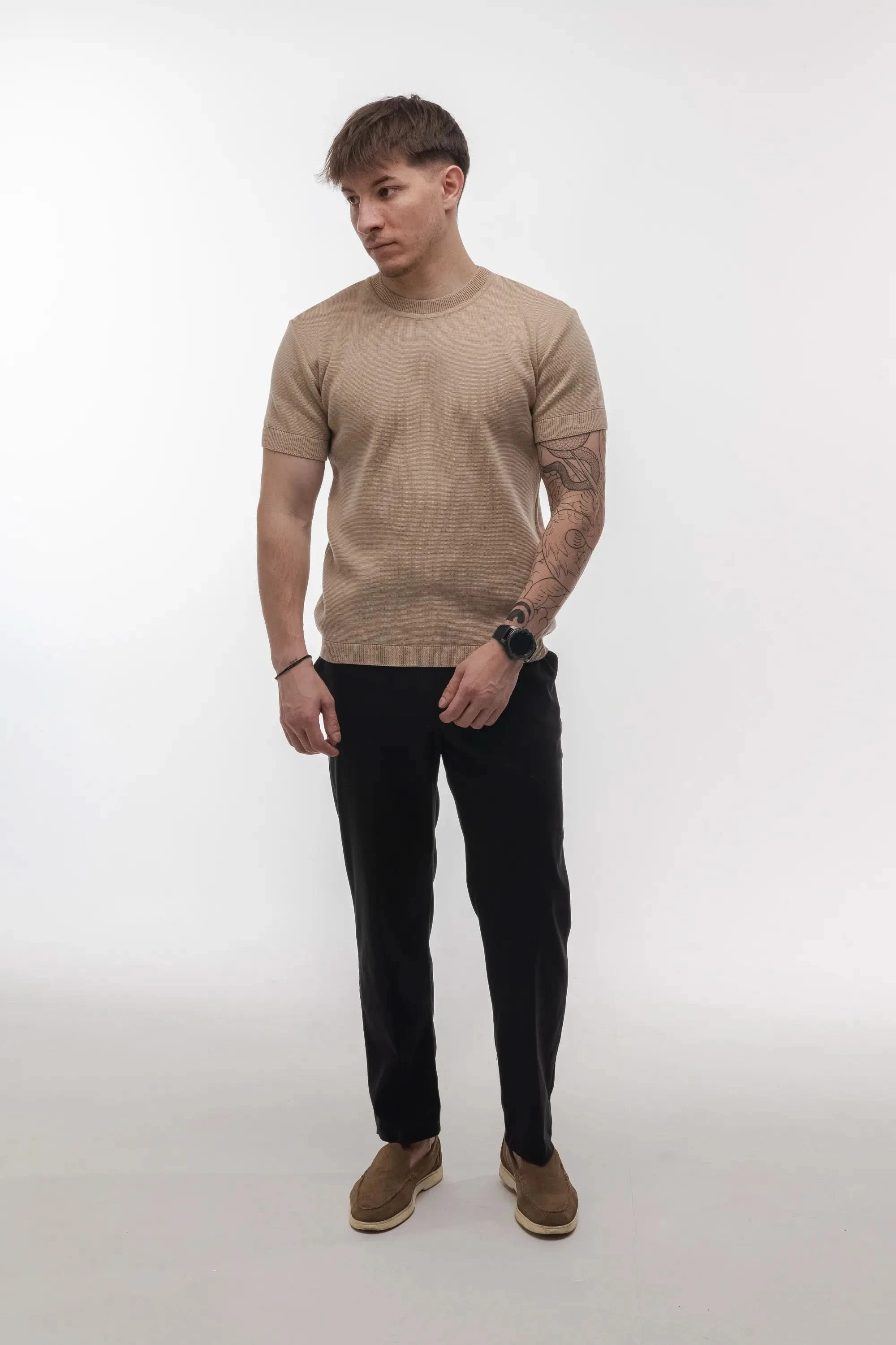 T-shirt Knitted Morning Star Beige - Morning Star