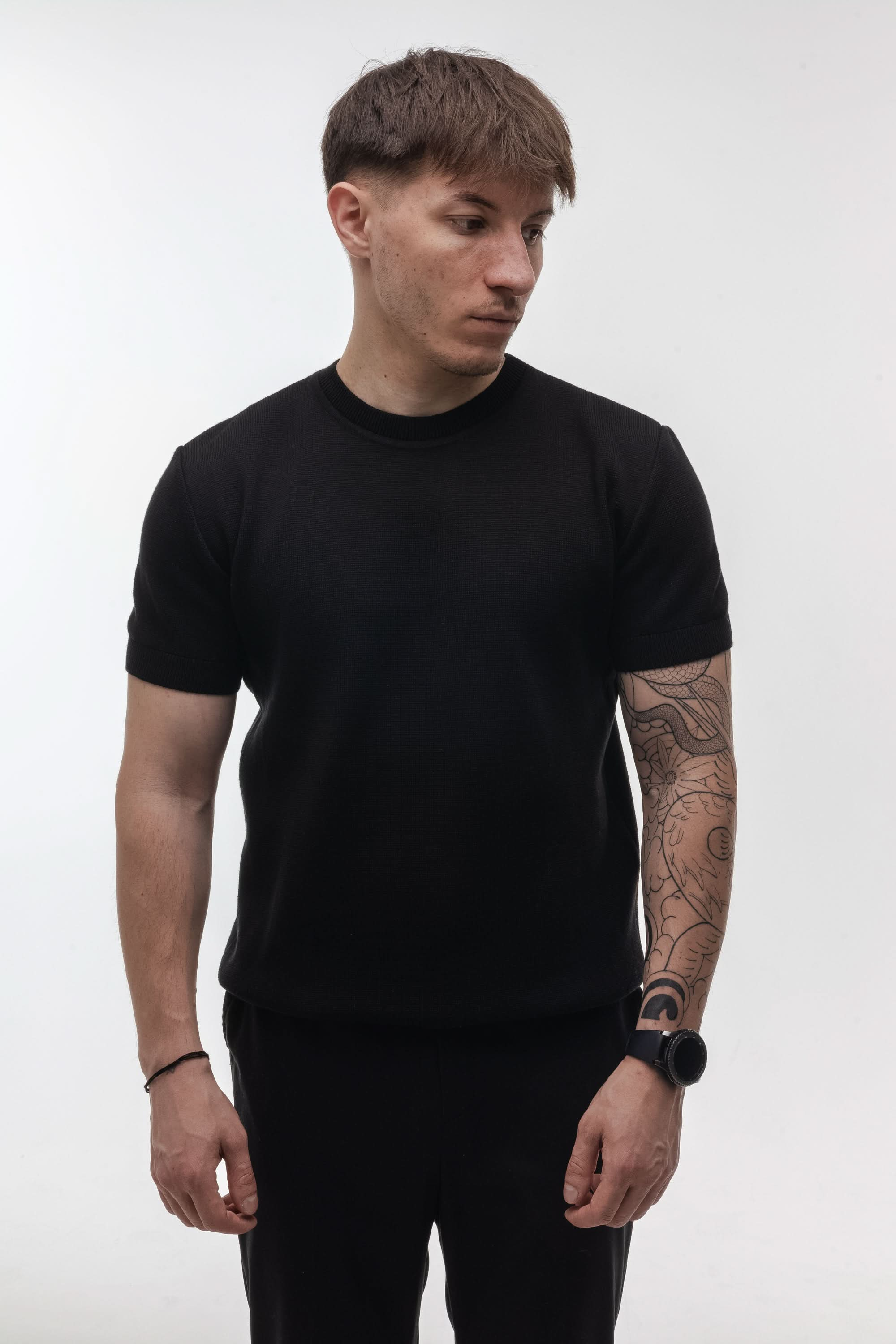 T-shirt Knitted Morning Star Black - Morning Star