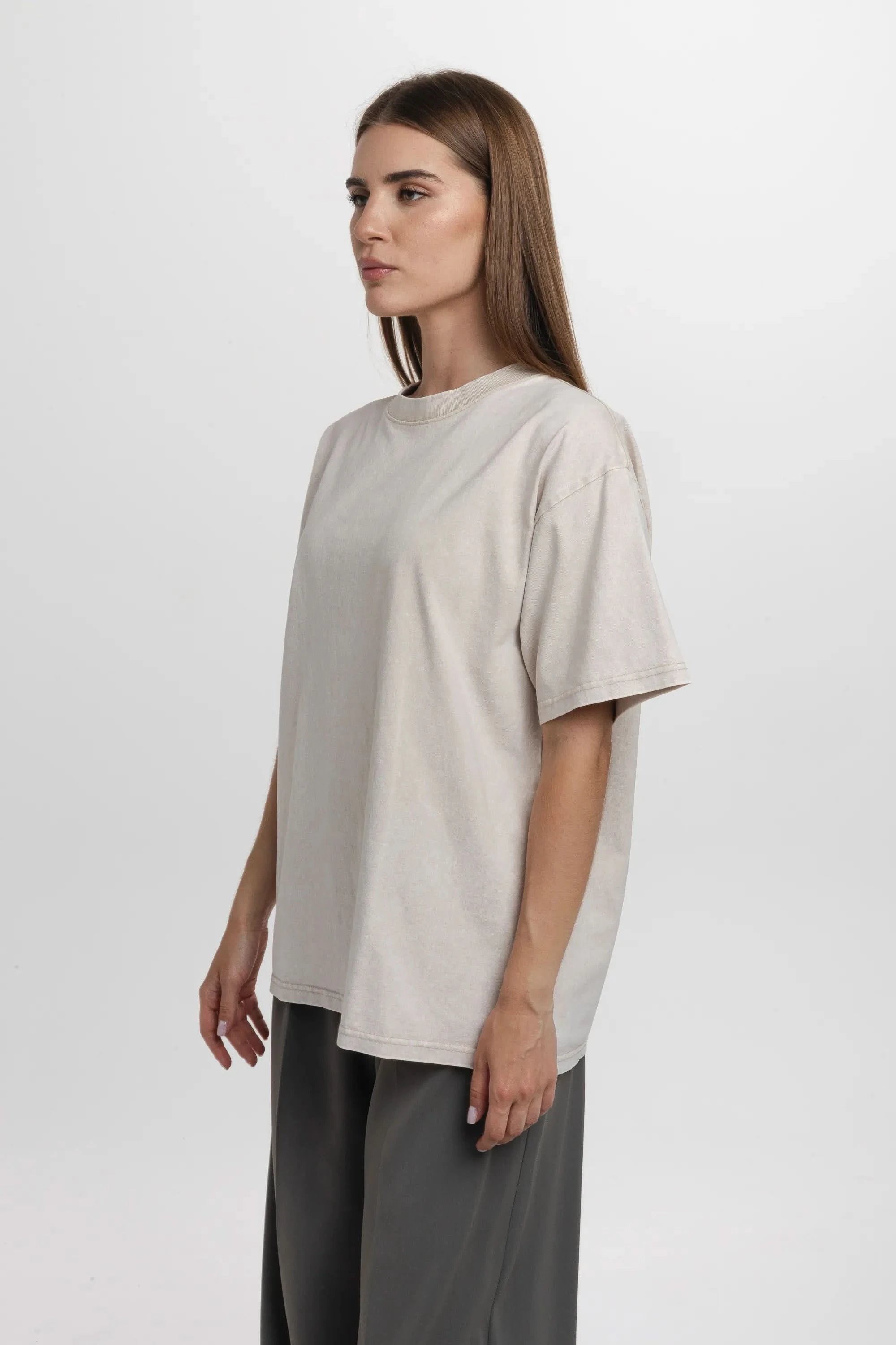 T-shirt Washed Beige - Morning Star