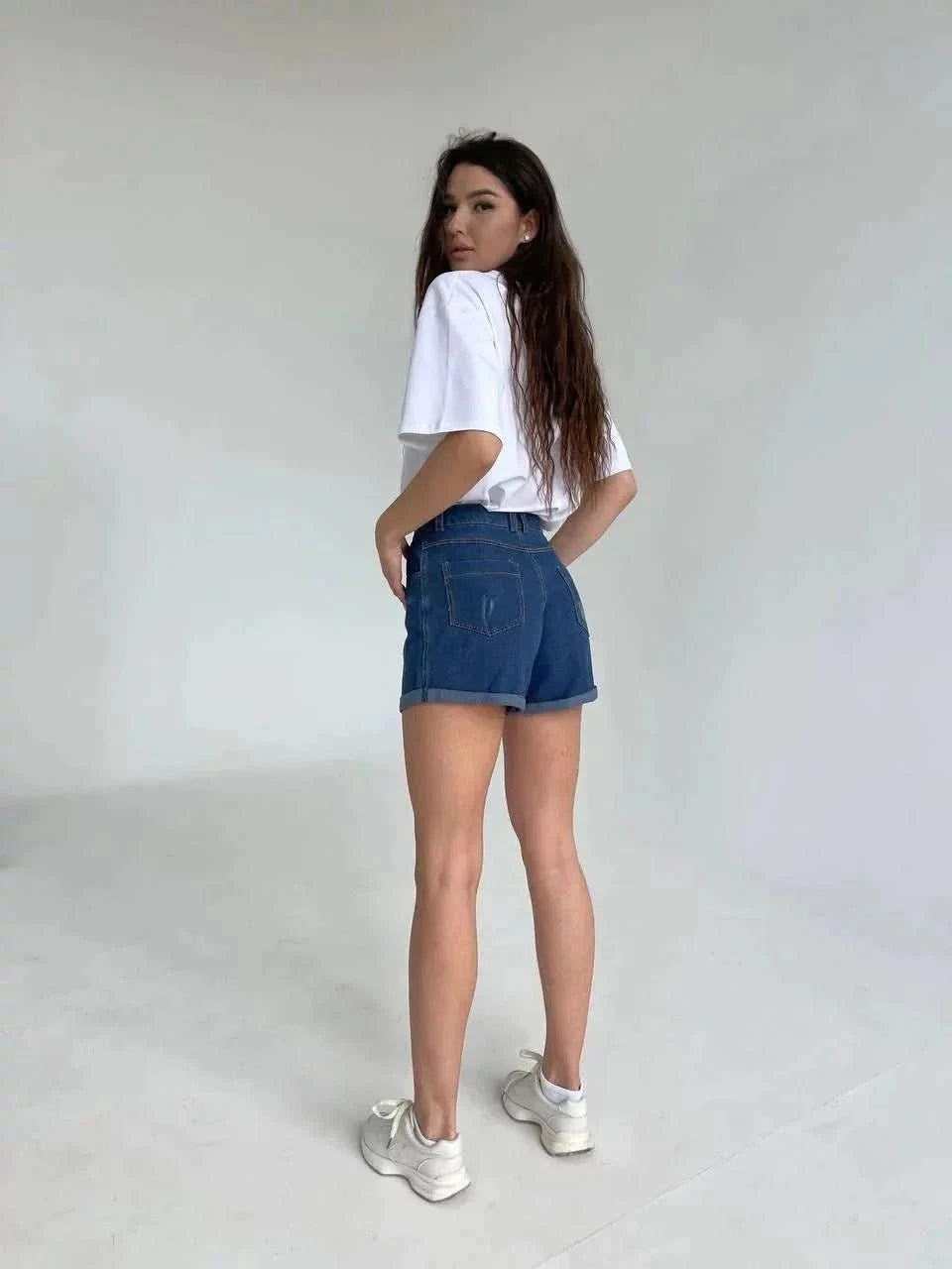 Women's blue denim shorts - Morning Star