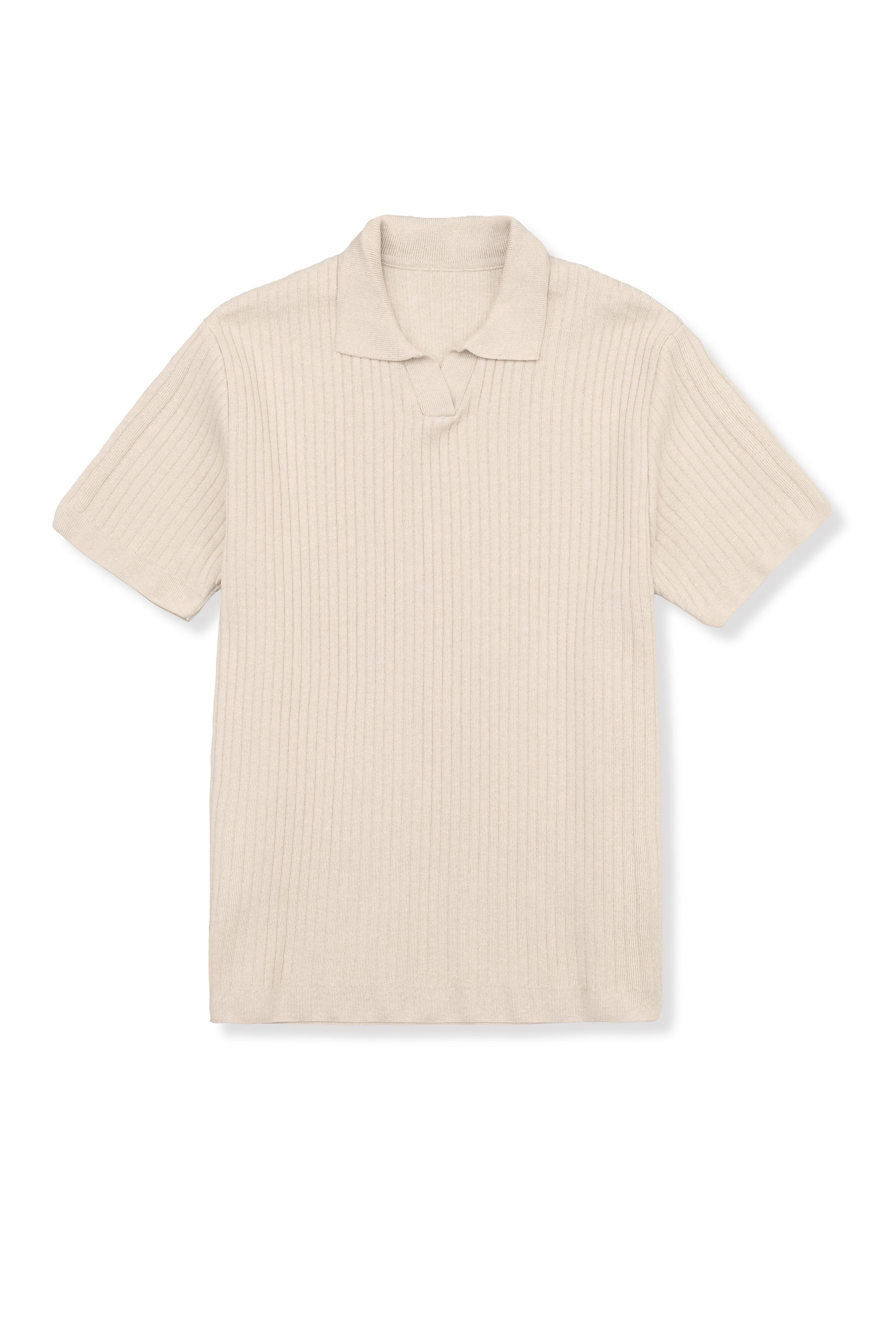 KNITTED POLO SAND MORNING STAR - Morning Star