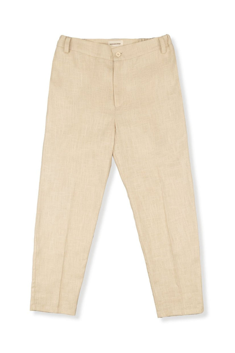 Talbots 100% Linen Oatmeal Beige Lined Lagenlook Pants, size 18